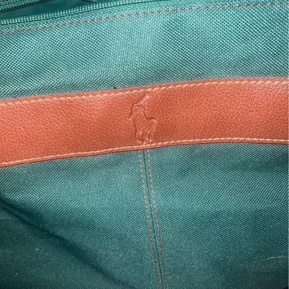 VTG 90s Polo Ralph Lauren Green Medium 21” Carry Bag Canvas Weekender Travel. - Picture 12 of 12
